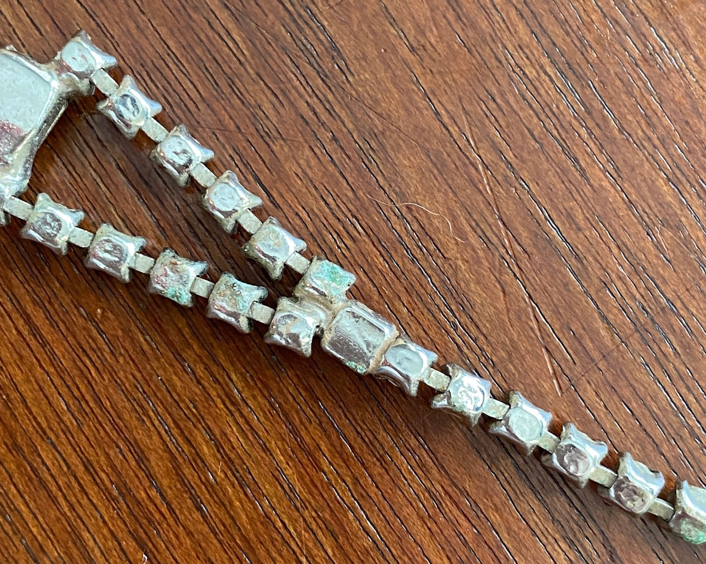 Vintage Silvertone Rhinestone Choker Necklace