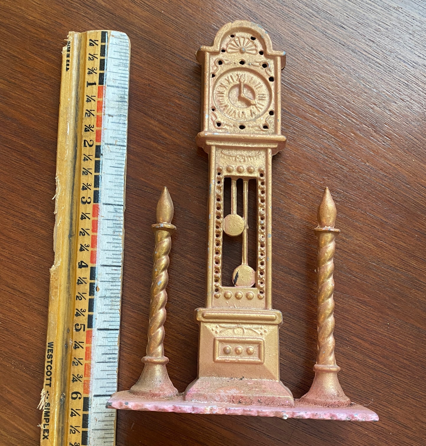Vintage Revere Mfg Grandfather Clock Candlestick Dollhouse Display