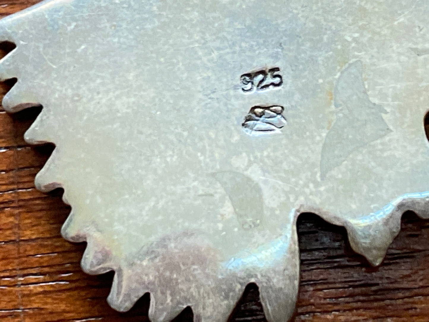 Signed Sterling Silver Indian Head Chief Necklace Pendant